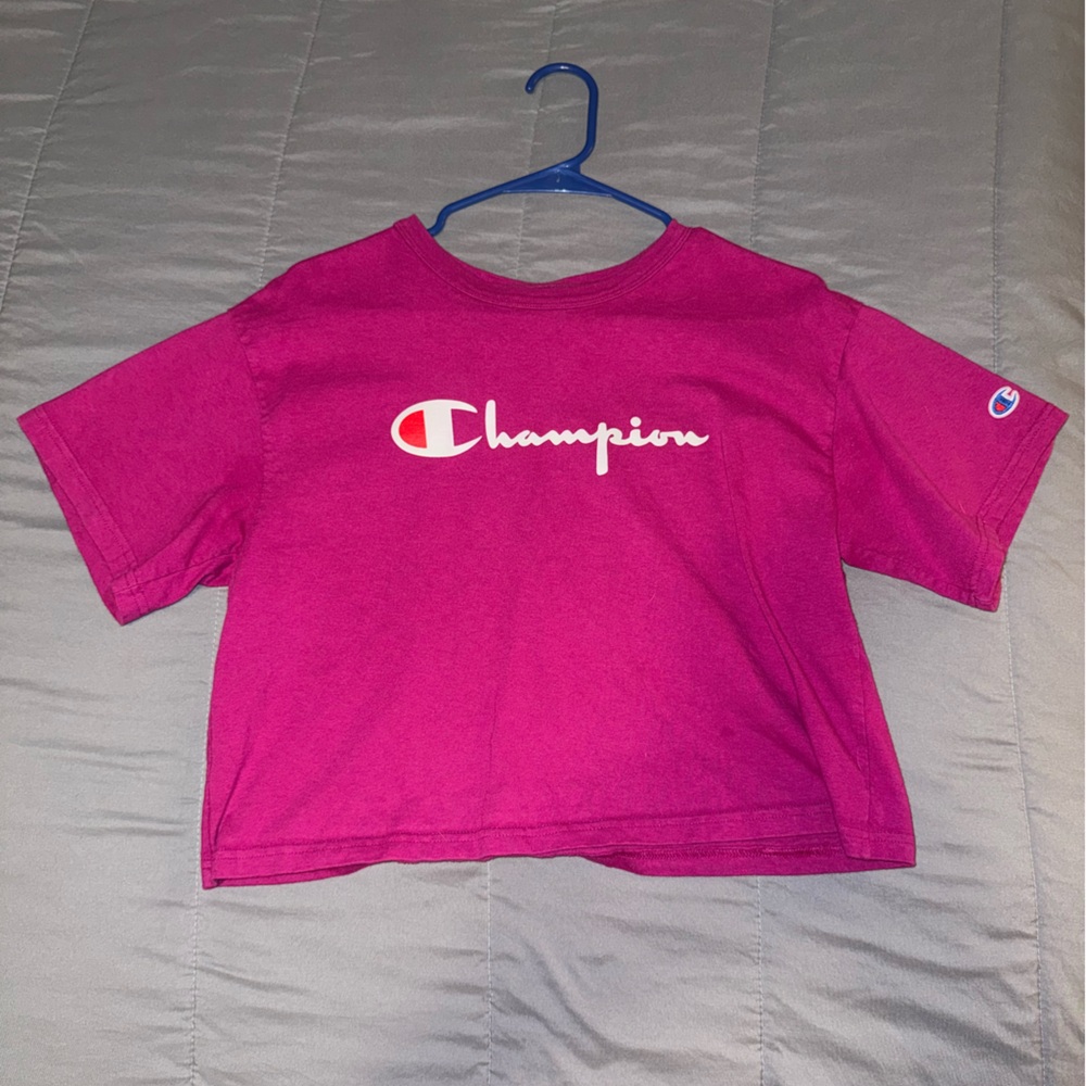 Fuchsia Champion Cropped Tee